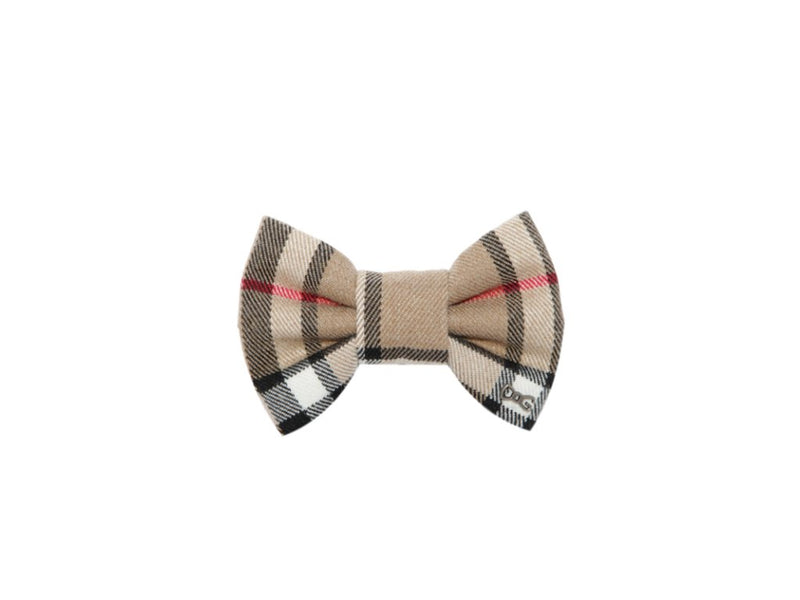 Funky Dog Bow Tie - Brown Check