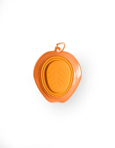 Small Leaf Travel Bowl - Orange/Pink