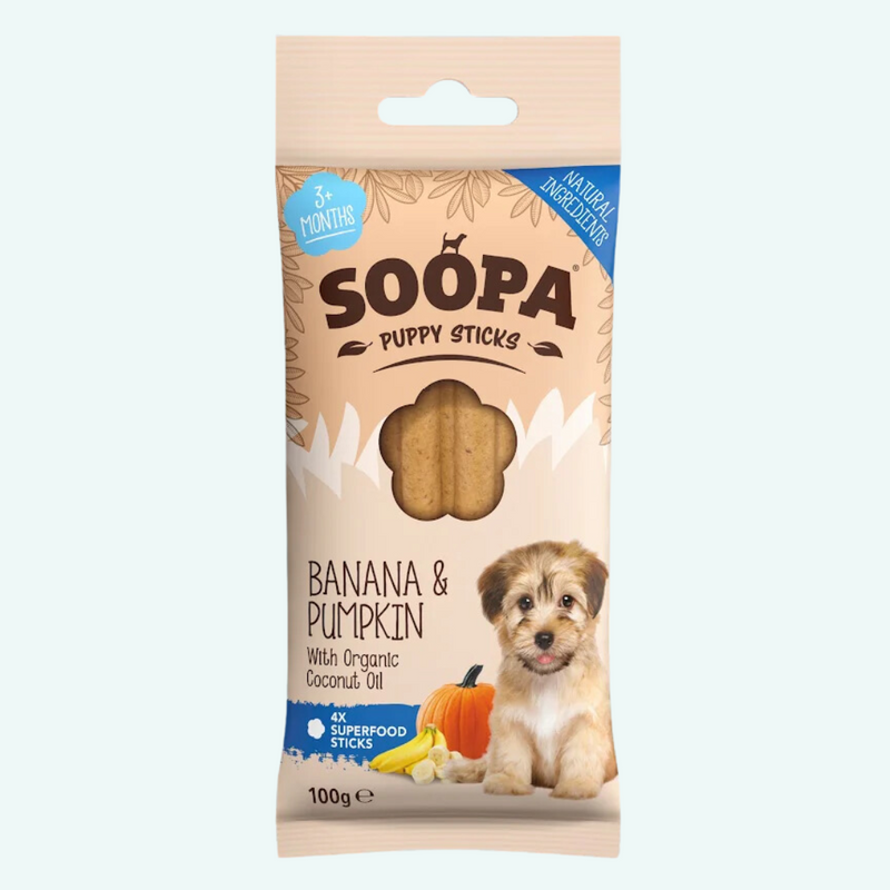 Soopa Puppy Banana & Pumpkin Sticks